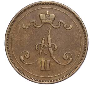 10 пенни 1876 года Русская Финляндия — Фото №2