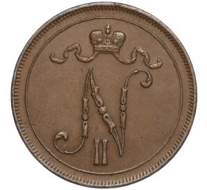 10 пенни 1917 года Русская Финляндия (Вензель Николая II) — Фото №2