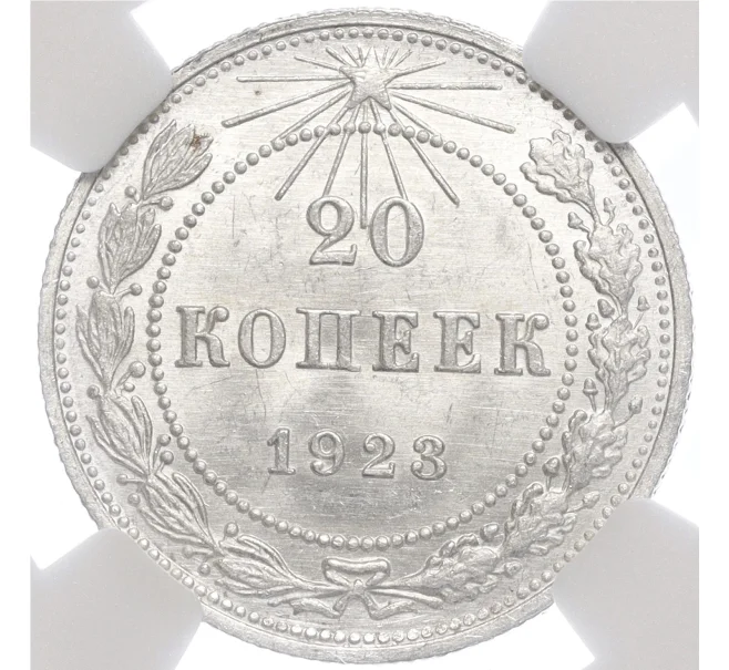 Монета 20 копеек 1923 года — в слабе NGC (MS64) (Артикул M1-58088)