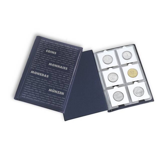 Альбом для монет в холдерах на 60 ячеек, Синий (LEUCHTTURM 325026) (Артикул L1-30018)