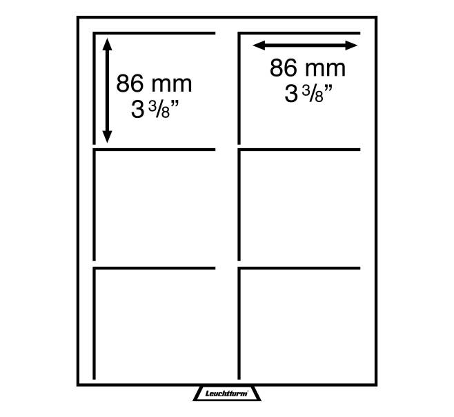 Кассета на 6 ячеек для хранения и презентации монет до 86 мм, MB XL (LEUCHTTURM 331319) (Артикул: L1-30019) — Фото №1