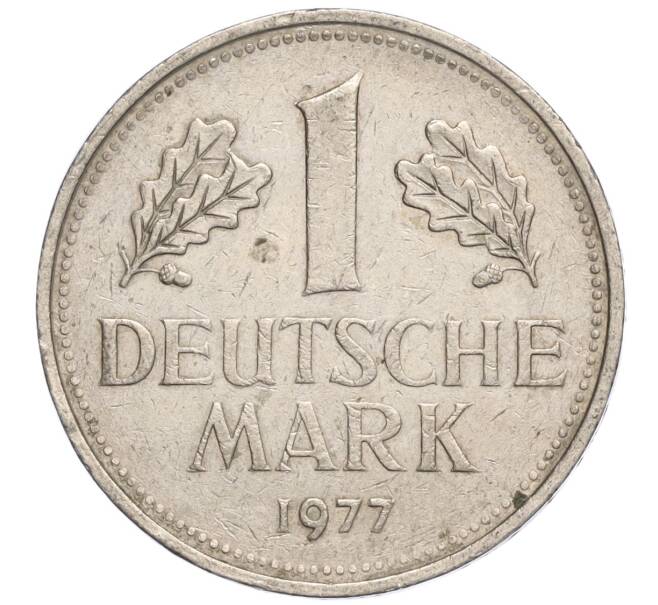 Монета 1 марка 1977 года J Западная Германия (ФРГ) (Артикул M2-69870)