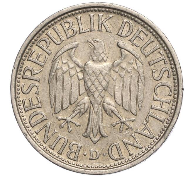 Монета 1 марка 1977 года D Западная Германия (ФРГ) (Артикул M2-69877)