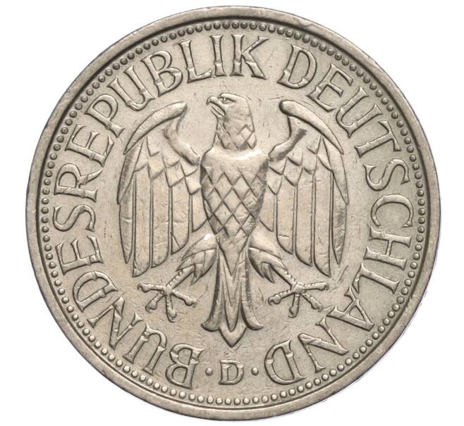 Монета 1 марка 1977 года D Западная Германия (ФРГ) (Артикул M2-69884)
