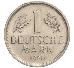 1 марка 1980 года G Западная Германия (ФРГ) — Фото №1