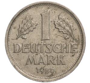 1 марка 1980 года F Западная Германия (ФРГ) — Фото №1