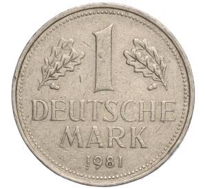 1 марка 1981 года J Западная Германия (ФРГ) — Фото №1