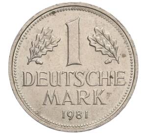 1 марка 1981 года F Западная Германия (ФРГ) — Фото №1