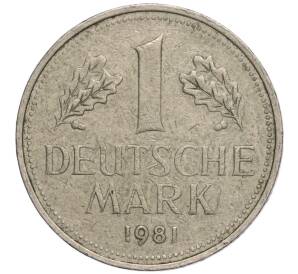 1 марка 1981 года J Западная Германия (ФРГ) — Фото №1
