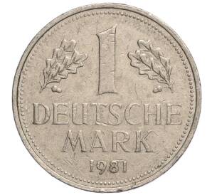 1 марка 1981 года J Западная Германия (ФРГ) — Фото №1