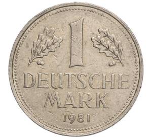 1 марка 1981 года J Западная Германия (ФРГ) — Фото №1