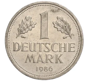 1 марка 1986 года G Западная Германия (ФРГ)