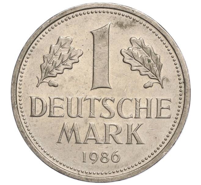 Монета 1 марка 1986 года G Западная Германия (ФРГ) (Артикул M2-69988)