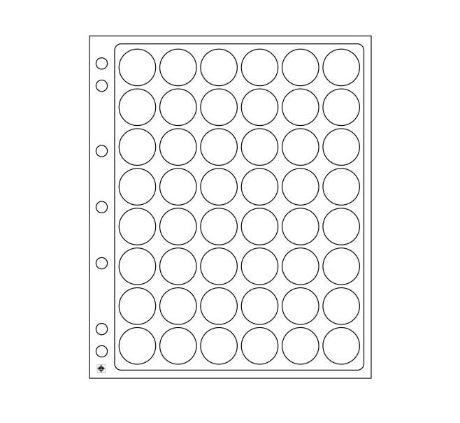 Листы «ENCAP» (упаковка из 2 штук) для 20 монет размером от 23,5 до 26 мм (LEUCHTTURM 343210) (Артикул L1-30022)