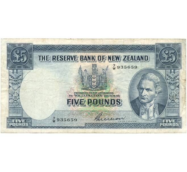 Банкнота 5 фунтов 1953 года Новая Зеландия (Артикул K11-106364)