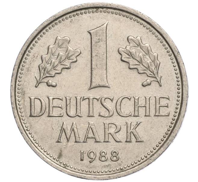 Монета 1 марка 1988 года F Западная Германия (ФРГ) (Артикул M2-70052)
