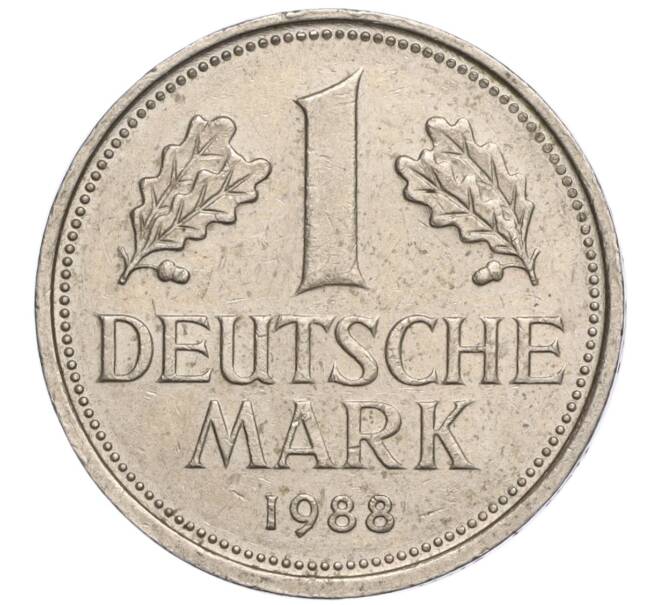 Монета 1 марка 1988 года F Западная Германия (ФРГ) (Артикул M2-70057)