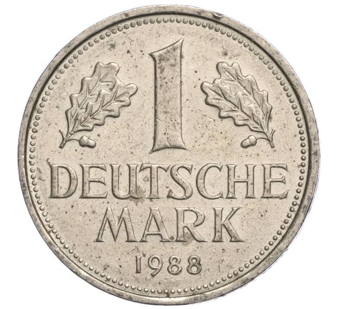 Монета 1 марка 1988 года F Западная Германия (ФРГ) (Артикул M2-70064)