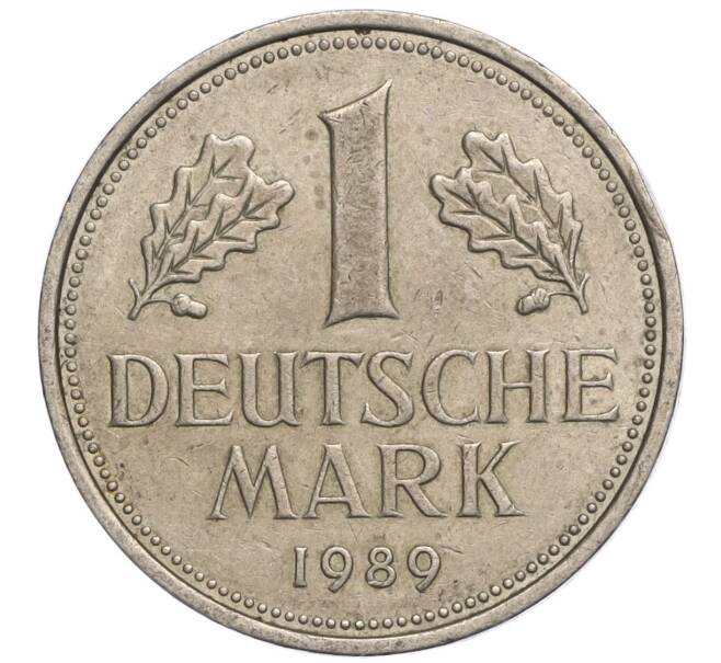 Монета 1 марка 1989 года J Западная Германия (ФРГ) (Артикул M2-70070)