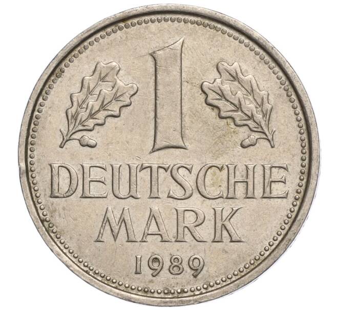 Монета 1 марка 1989 года F Западная Германия (ФРГ) (Артикул M2-70073)