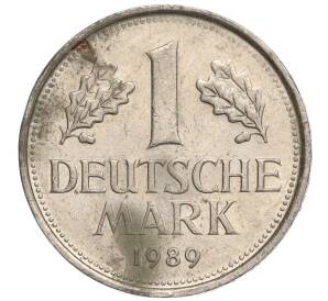 1 марка 1989 года F Западная Германия (ФРГ)