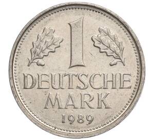 1 марка 1989 года F Западная Германия (ФРГ) — Фото №1