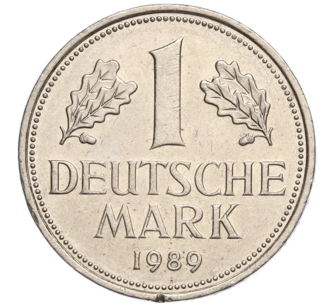 Монета 1 марка 1989 года D Западная Германия (ФРГ) (Артикул M2-70082)
