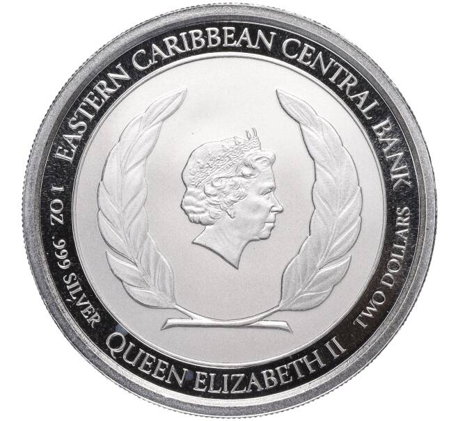 Монета 2 доллара 2020 года Восточные Карибы «Антигуа и Барбуда» (Артикул M2-70092)