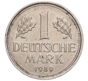 1 марка 1989 года F Западная Германия (ФРГ) — Фото №1