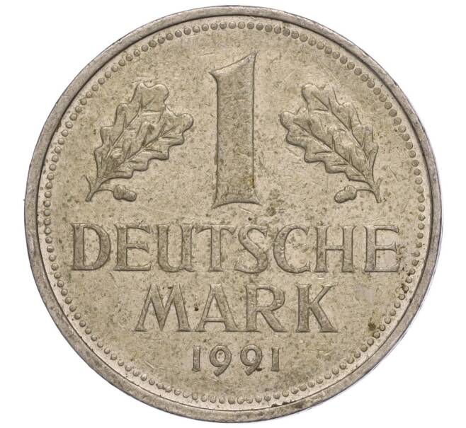 Монета 1 марка 1991 года F Германия (Артикул: M2-70166) — Фото №1