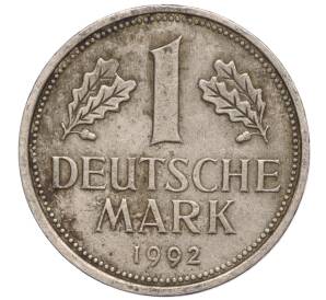 1 марка 1992 года J Германия — Фото №1