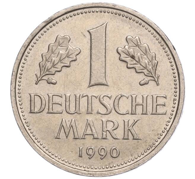 Монета 1 марка 1990 года F Западная Германия (ФРГ) (Артикул M2-70212)
