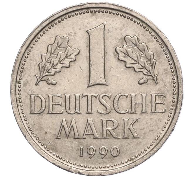 Монета 1 марка 1990 года F Западная Германия (ФРГ) (Артикул M2-70217)