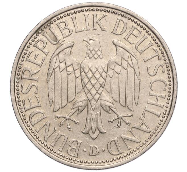 Монета 1 марка 1990 года D Западная Германия (ФРГ) (Артикул M2-70219)