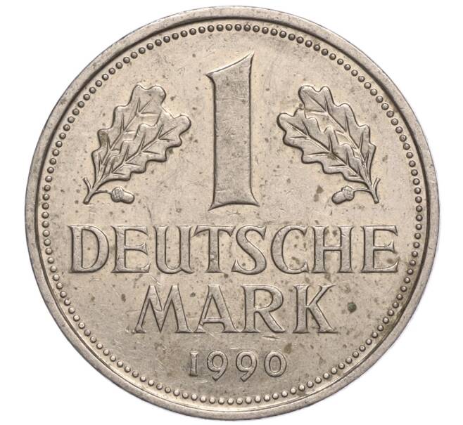 Монета 1 марка 1990 года D Западная Германия (ФРГ) (Артикул M2-70226)