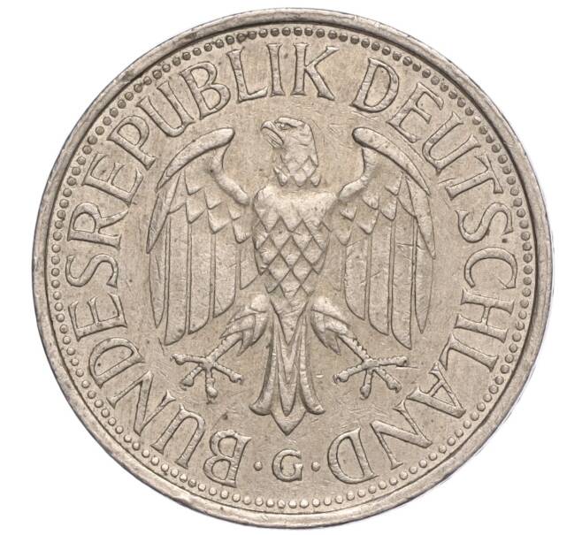 Монета 1 марка 1990 года G Западная Германия (ФРГ) (Артикул M2-70227)