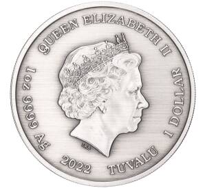 1 доллар 2022 года Тувалу «Боги Олимпа — Афина» (Antique)