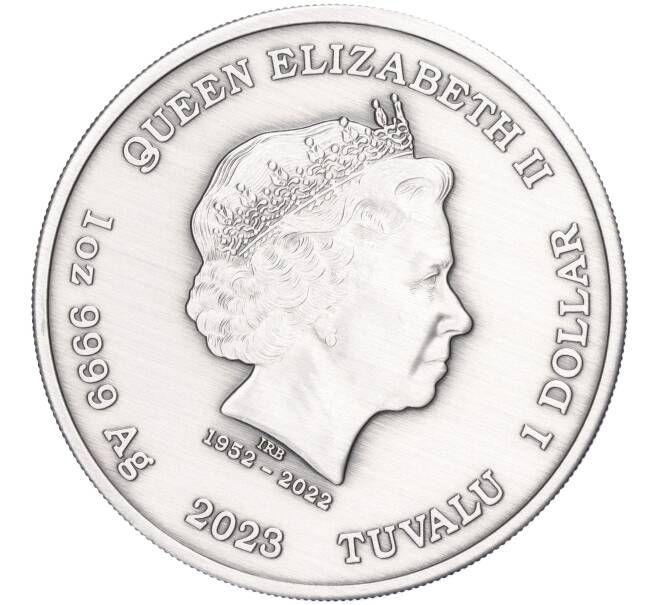 Монета 1 доллар 2023 года Тувалу «Боги Олимпа — Арес» (Antique) (Артикул M2-70256)