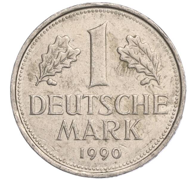 Монета 1 марка 1990 года F Западная Германия (ФРГ) (Артикул M2-70303)