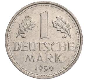 1 марка 1990 года F Западная Германия (ФРГ) — Фото №1