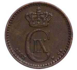 1 эре 1883 года Дания — Фото №2