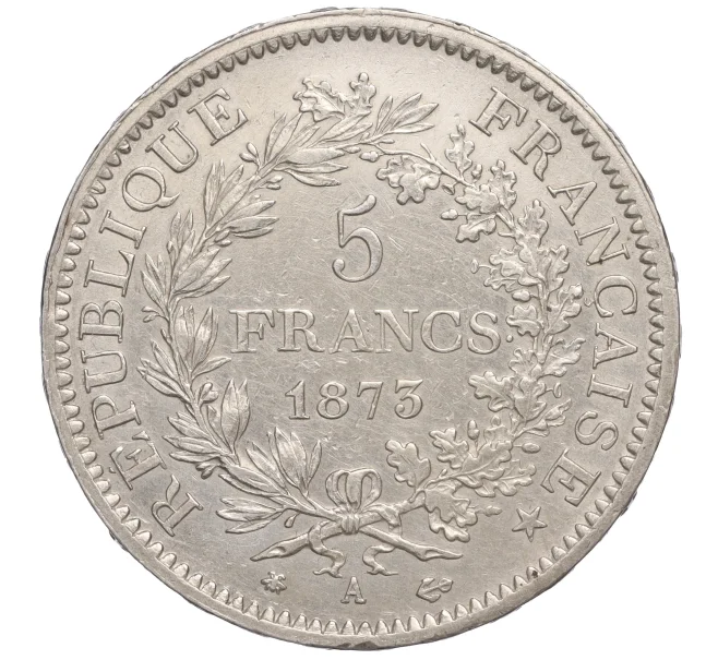 Монета 5 франков 1873 года А Франция (Артикул K11-107138)