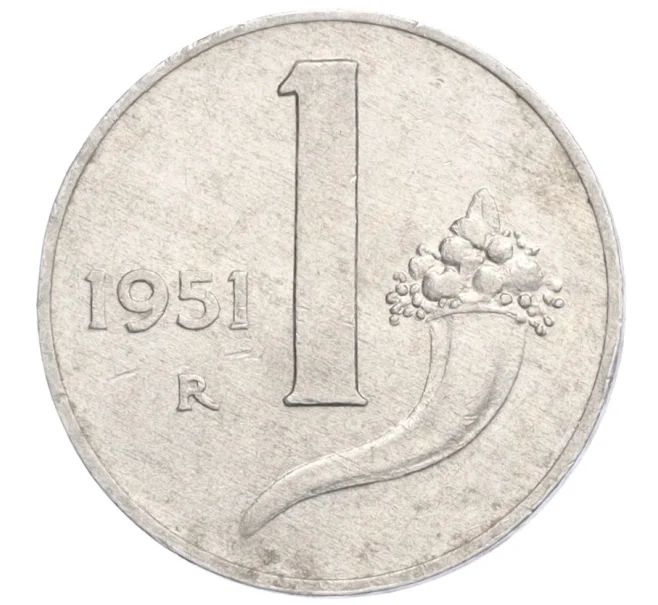 Монета 1 лира 1951 года Италия (Артикул K11-107351)