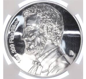Медаль (1 унция серебра) 2022 года «Цент Линкольна 1909 S» в слабе NGC (PF70 ULTRA CAMEO)