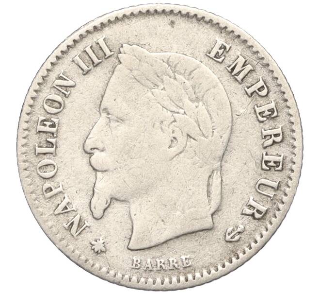 Монета 20 сантимов 1867 года А Франция (Артикул K11-107654)