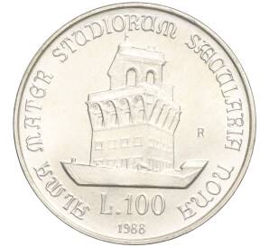 100 лир 1988 года Италия «900 лет Болонскому университету»