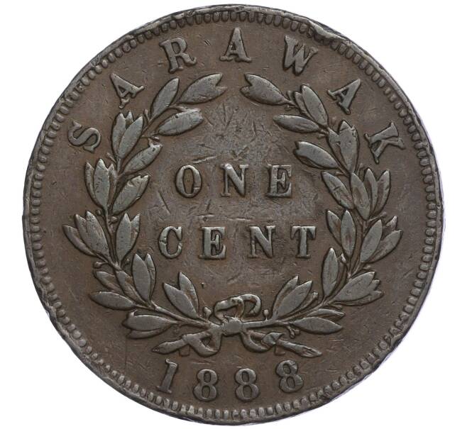 Монета 1 цент 1888 года Саравак (Артикул K11-107721)