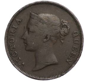 1 цент 1845 года Стрейтс Сетлментс — Фото №2