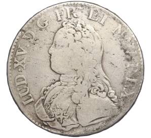 1 экю 1727 года А Франция (Людовик XV) — Фото №2
