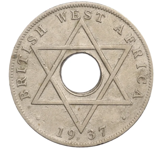 Монета 1/2 пенни 1937 года H Британская Западная Африка (Артикул K11-108053)